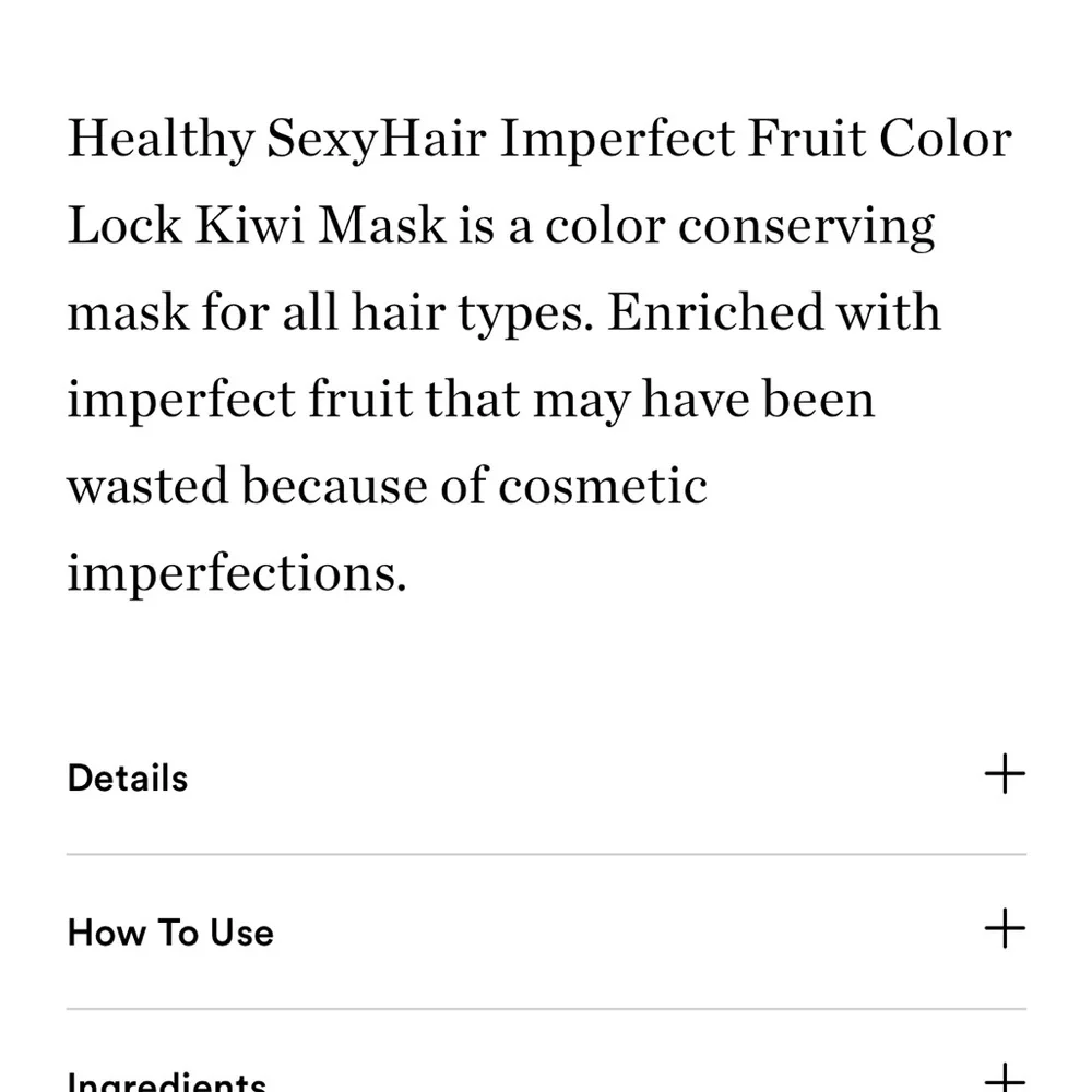 5/$25 🎆 NEW Sexy Hair Healthy SexyHair Imperfect Fruit Color Lock Kiwi Mask 2 oz
